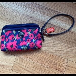 Coach wristlet flower print